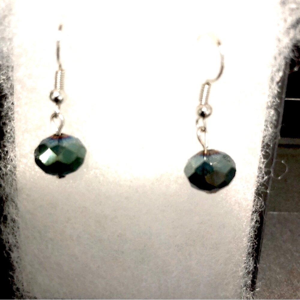Teal Bead Drop Earrings